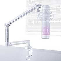 Amazon | CACENCAN M05 Pro マイクスタンド アーム マイクアーム 白 下