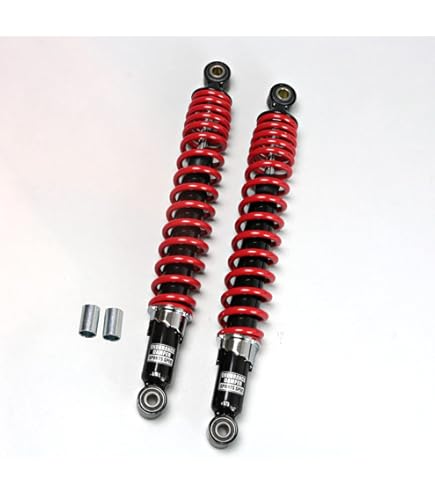 ENDURANCE エンデュランス:リアサスペンション　PCX 125 150 Amazon | エンデュランス バイク リアサスペンション 黒ボディ 赤