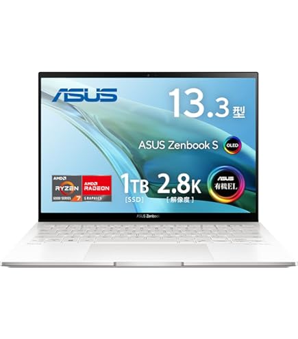 Amazon | ASUS ノートパソコン Zenbook S 13 OLED UM5302TA (Ryzen 5