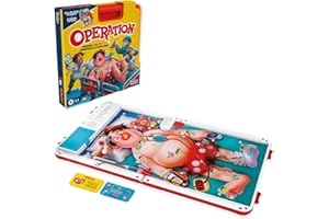 Hasbro Gaming Operation Electronic Board Game with All-in-One Carrying Case | 2 Ways to Play | Ages 6+ | 1+ Players | 10 Mins. | Fun Kids Games