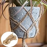 40 インチの植木鉢植物ハンガーマクラメジュートロープ屋内屋外の装飾的なコード