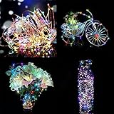 Kicode 10フィートのバッテリーは、カラフルなLEDストリングライトを運営しました 30の小型ブライトカラフルなLEDライト 3Mフレキシブルな銀被覆銅線上