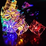 Ucharge Solar Fairy String Lights 30 LED Ice Cube Deck Lights for Gardens, Lawn, Patio, Christmas Tr