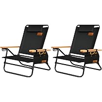 Amazon.co.jp: DesertFox キャンプチェア リクライニングローチェア