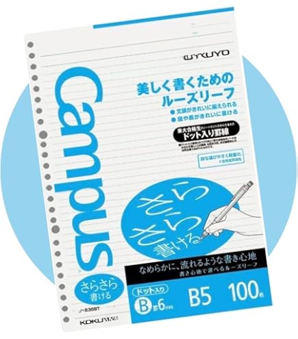 Amazon.co.jp: コクヨ(KOKUYO) ルーズリーフ ポジティ B5 200枚 中横罫
