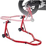 Donext バイクスタンド リア メンテナンススタンド 後輪用 整備用 耐荷重340kg 750LBS キャスター付き L型 レッド