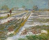 Van Gogh 雪のある風景 Landscape With Snow キャンバス複製画 60X50cm 風景 絵画 完全に立体に複製 3D 印刷 美術品 部屋 壁掛け