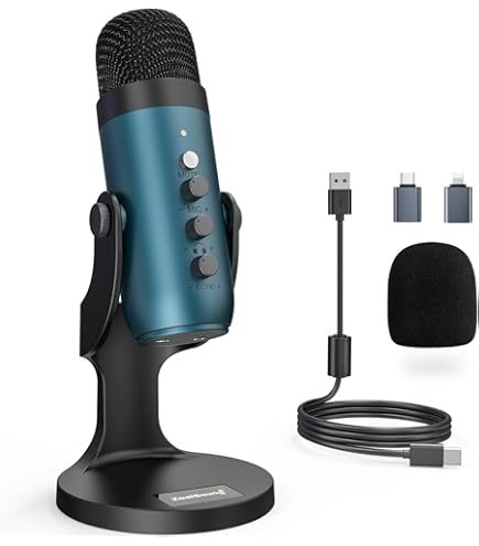 美品✨マイク コンデンサーマイク USBマイク 卓上マイク 会議 ゴールド Amazon.co.jp: MSIZOY コンデンサーマイク USBマイク 卓上