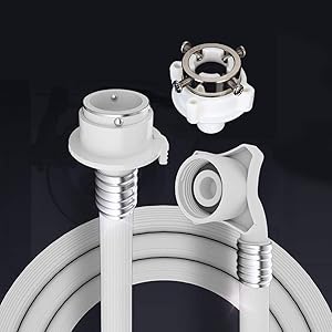 自動洗濯機給水ホース 洗濯機給水ホース 抜け防止 水漏れ防止 通用 BestU 給水ホース ホースクランプ付き(2m)