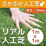 まるで本物のような質感 ふかふかで気持ちがいい人工芝 芝丈30mm　1m×1m　リアル人工芝 DAIM マット ロール式 芝生