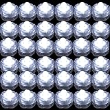 TDLTEK Waterproof Submersible Led Lights Tea Lights For Wedding Party Decoration (36 Pieces White)【ク