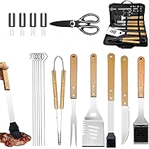 Amazon | バーベキューツール 18点セット BBQツールセット