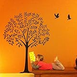 PopDecals - Linden Tree Dark Brown (57 in high ) - Beautiful Tree Wall Decals for Kids Rooms Teen Gi
