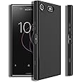 Xperia XZ1 Compact ケース SO-02K ケース シンプル 滑りにくい ソフト マット仕上げ TPU シリコン ボタン押しやすい WOEXET エクスペリア XZ1 Compact カバーブラック 透明性ない
