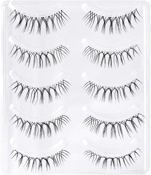 Musegetes Men0020 Natural Popular False Eyelashes 5 Pairs - 1