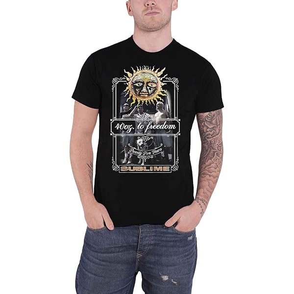 sublime シャツ Amazon | [Sublime] T Shirt 25 Years 40 Oz To Freedom Band