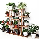 Plant shelf ソリッドウッドフラワーラック、バルコニー多層フロア木製フラワーラック、植物盆栽フレーム、多目的木製棚 Flower racks ( 色 : A )