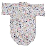 ◇◆ピーナッツ◆◇スヌーピー女の子サザンクロスフリル使い甚平ロンパース70cm:80cm:90cm (70cm, オフホワイト)