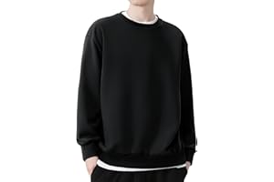 [SLEEPSINERO] トレーナー メンズ スウェット 冬服 【ゆったり体型カバー・着痩せ】 大きいサイズ クルーネック 綿 長袖tシャツ カジュアル コットン 無地 パーカー ベーシック おしゃれ 秋冬春 スポーツ 通勤通学 登山