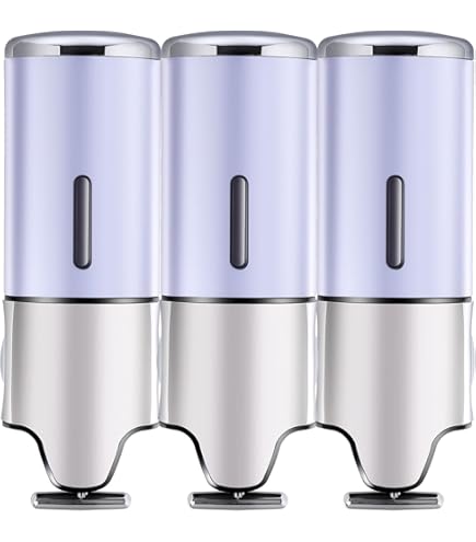 Amazon｜三つ口手動壁掛けソープディスペンサーシャンプー