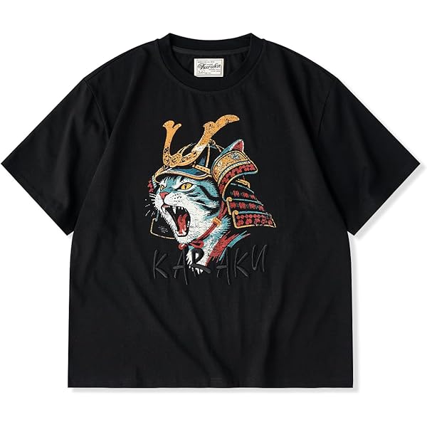 Amazon | [karaku] Tシャツ 半袖 丸首 綿100% ショートスリーブTシャツ