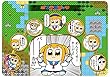 キャラクター万能ラバーマット ポプテピピック エモート 短辺約370×長辺約520×厚さ約2mm