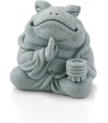 Amazon.co.jp: 信楽焼 置物 出目立ち蛙(大) 幅17x直径17x高さ29cm 552