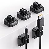バネ式 ケーブルホルダー Lamicall 固定 ケーブルクリップ : 垂直 貼り付け 強力粘着 USB 配線 収納 まとめ 卓上 デスク 机 壁 コード ケーブル ホルダー すっきり クリップ コード USB-C ケーブル固定 ABS樹脂 lanケ
