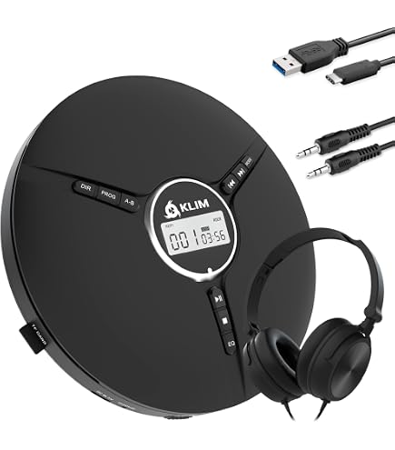 Amazon.co.jp: KLIM Discman ポータブル CD プレーヤー 内蔵バッテリー
