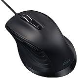 Digio2 F_line 5ボタンBlue LED マウス 大型 有線 静音 ブラック 48419