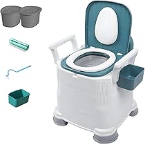 新品未使用アームレスト付きポータブルトイレ　介護用品 新品未使用アームレスト付きポータブルトイレ 介護用品