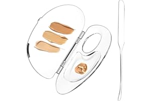 Toomey 化粧ブレンド パレット ファンデーション用アイシャドーパウダー化粧品ネイルアートパレット アクリル化粧品パレット メイクへら (クリア)