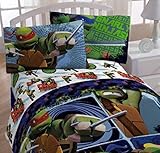 TMNT Ninja Turtles 'Gnarly Ninjas' 3pc Twin Bed Sheet Set [並行輸入品]