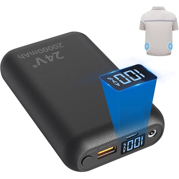 Amazon.co.jp: [Gorbobo] 空調作業服バッテリー 24V超高出力 20000mAh