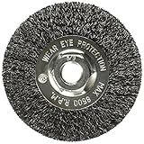 Firepower 1423-2327 Crimped Type Carbon Steel Wire Wheel Brush with 4-Inch Diameter with 1/2-Inch Wi