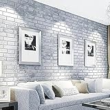 Auralum 壁紙 シール レンガ DIY 簡単 おしゃれ 貼付シール 防水 リビング 60cm×5m (灰色)