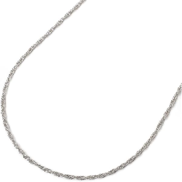 Amazon | プラチナ ネックレス 4面カット フリーサイズ アズキ