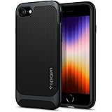 Spigen iPhone SE3 ケース 第3世代 2022 iPhone SE2 第2世代 iPhone7/8用 バンパーケース 米軍MIL規格取得 二重構造 耐衝撃 衝撃吸収 ワイヤレス充電 ネオ・ハイブリッド ヘリンボーン ACS00952 