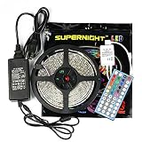 SUPERNIGHT 16.4ft 5M Waterproof Flexible Strip 300leds Color Changing RGB SMD3528 LED Light Strip Ki