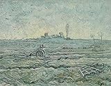 Van Gogh ミレー後プラウとハロウ The Plough And The Harrow After Millet キャンバス複製画 60X40cm 風景 絵画 完全に立体に複製 3D 印刷 美術