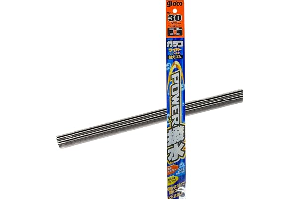 ソフト99(SOFT99) glaco(ガラコ) ワイパー替えゴム ガラコワイパー パワー撥水 NO.30 自動車用 長さ~525mm(フリーカットタイプ) ゴム幅6mm 撥水タイプ/ブレードロックタイプ/バーテブラ(板バネ)無し 04530