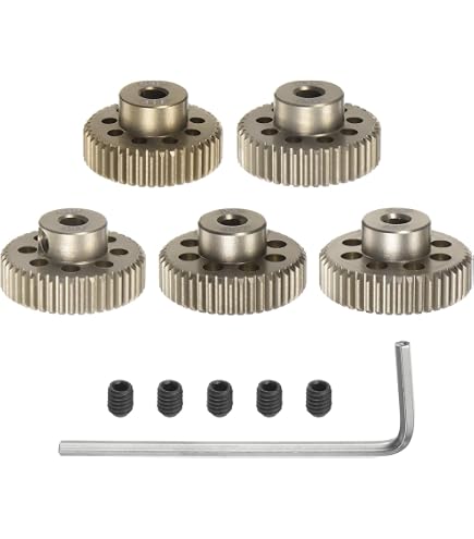 Amazon.co.jp: 5個 64P アルミニウム合金ピニオンギアセット 3.175mm