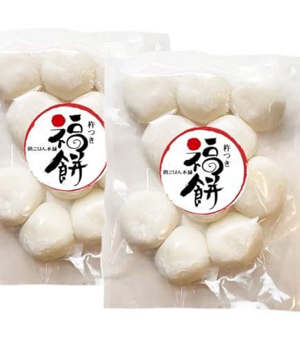 Amazon.co.jp: 杵つき餅 丸餅 冷凍 800g（10個入×2袋） 防腐剤不使用