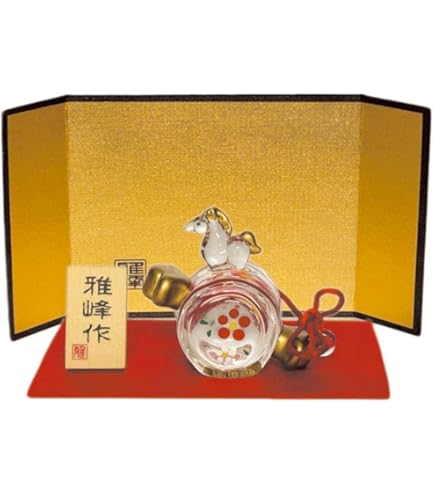 Amazon.co.jp: 開運干支 雅峰作 置物 馬 午年 雅峰 スワロフスキー