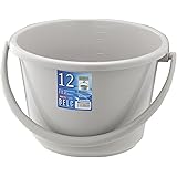リス バケツ ベルク 広口 丸型 ライトグレー 12L 12WB
