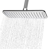 AKDY ® 14 "バスルーム長方形クローム仕上げRainfallスタイルブラックシャワーヘッド