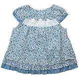 《初夏盛夏対応》(日本製) Pample Mousse(パンプルムース) 布帛ローン小花柄裾フリルオーバーブラウス 95cm /OW NO.DP-72210