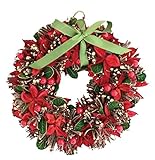 彩か SAIKA 【クリスマス】 リース 赤 レッド デコレーション 飾り Ribbon Wreath-Twig & Cotton shell S (Orange) CXO-201Sor