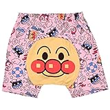 アスナロ（ボトムス ハーフパンツ） パンツ ベビー 子供 男の子 女の子 アンパンマン 3分丈 ズボン80 ピンク