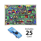 26pc Kids PlayマットセットFun Haven Medium Fun Rug with Die Cast Cars